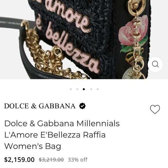 SOLD⛔️AUTHENTIC  DOLCE & GABBANA MILLENIALS " L'Amore E'Bellezza" FLORAL - Picture 16 of 16